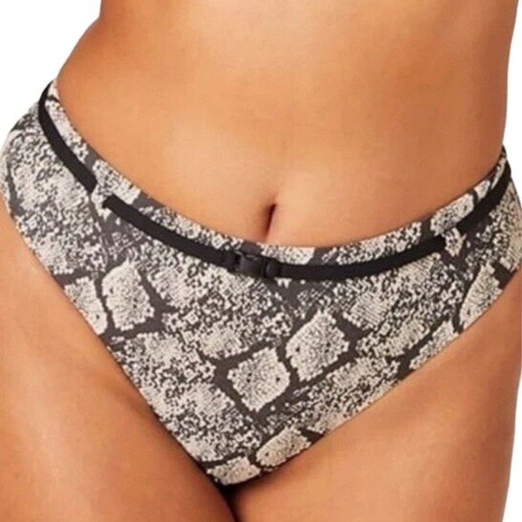 NWT Andie Swim Snakeskin Triangle String Bikini Top Riviera Bikini Bottom Small - Picture 4 of 7